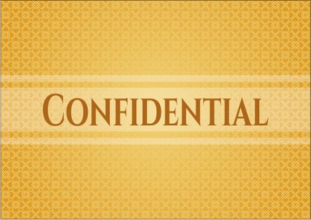 Confidential banner or poster