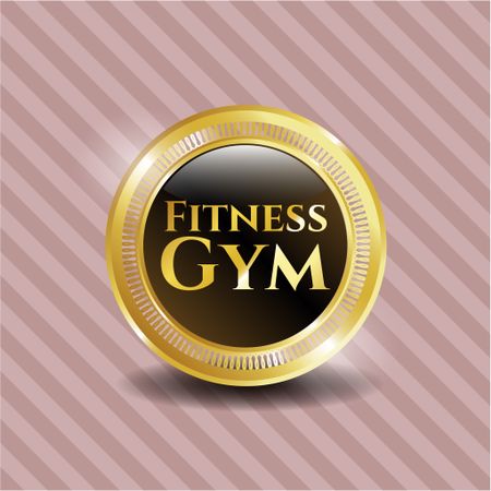 Fitness Gym gold emblem or badge