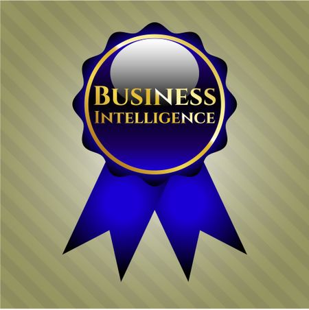 Business Intelligence blue shiny ribbon