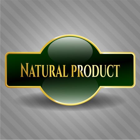 Natural Product gold shiny emblem