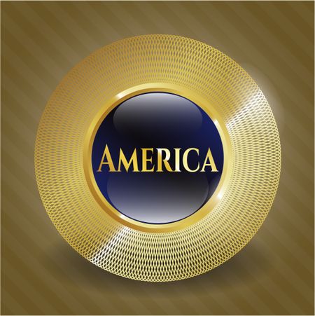 America golden badge