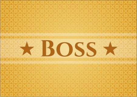 Boss card, poster or banner