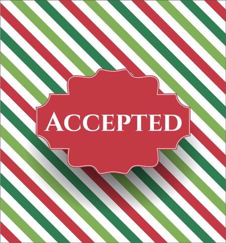 Accepted poster or card