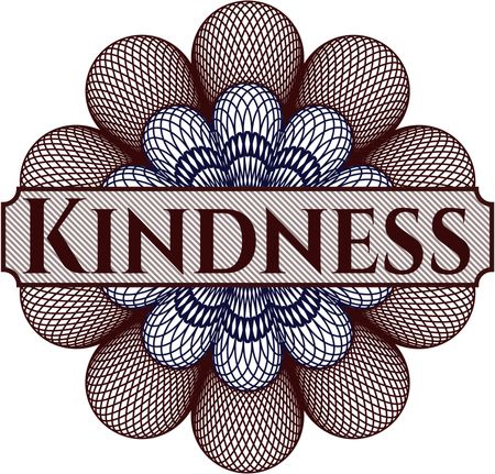 Kindness abstract linear rosette