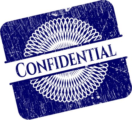 Confidential rubber grunge seal