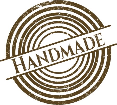 100 handmade label percent hand made Royalty Free Vector