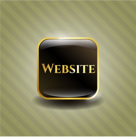 Website gold shiny emblem