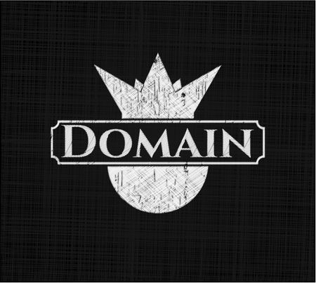 Domain written with chalkboard texture