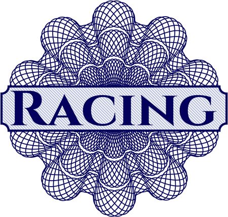 Racing abstract linear rosette