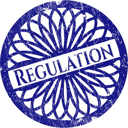 Regulation rubber grunge stamp