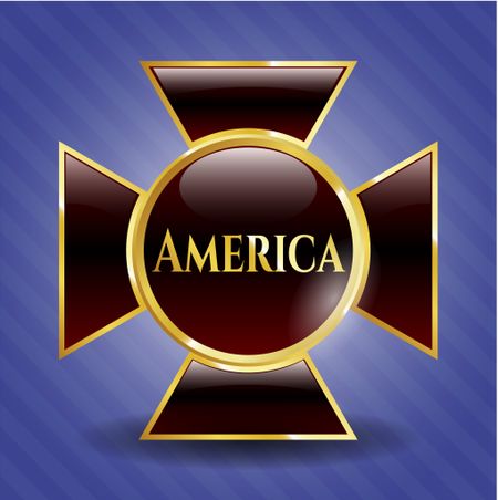 America golden emblem