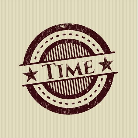 Time rubber grunge texture stamp