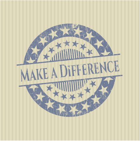 Make a Difference rubber stamp