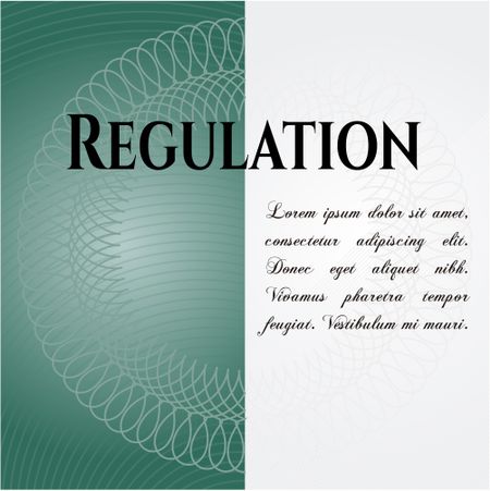 Regulation retro style card, banner or poster