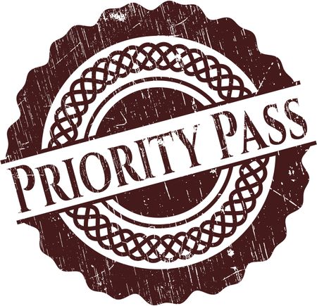 Priority Pass grunge stamp
