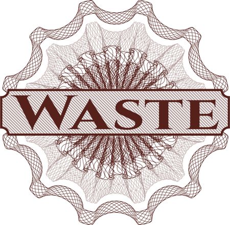 Waste abstract rosette