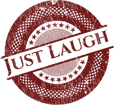 Just Laugh rubber grunge texture stamp