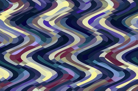 Multicolored abstract of crisscrossing sine waves for themes of interconnection and complexity in decoration and background