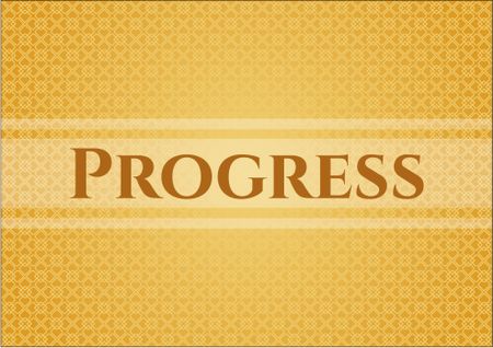 Progress card, poster or banner