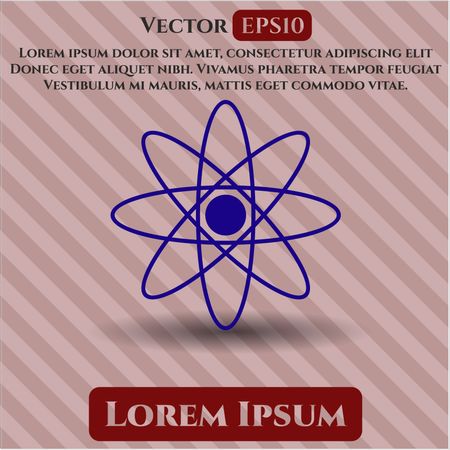 Atom vector icon or symbol