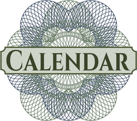 Calendar linear rosette