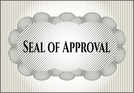 Seal of Approval poster or card