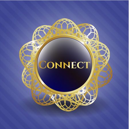 Connect gold badge or emblem
