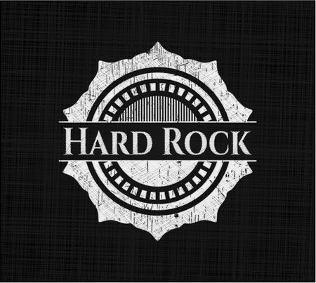 Hard Rock written with chalkboard texture