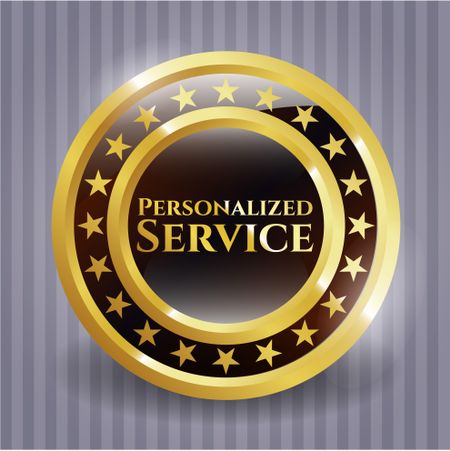 Personalized Service golden badge