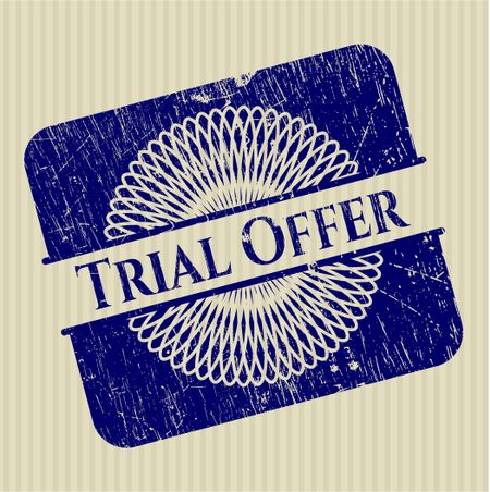 Trial Offer rubber grunge seal
