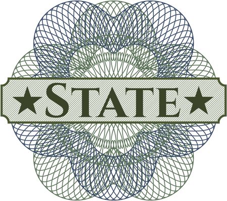 State money style rosette