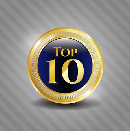 Top 10 gold emblem or badge