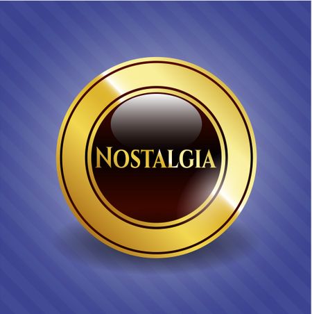 Nostalgia gold emblem or badge