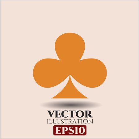 Poker clover vector symbol