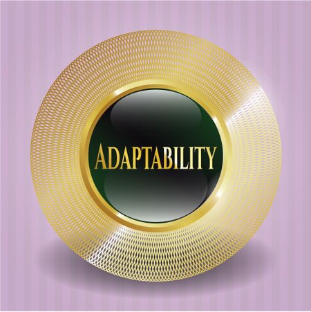 Adaptability gold shiny emblem