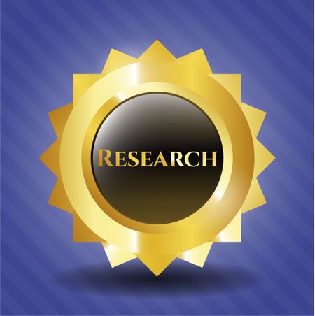 Research gold emblem