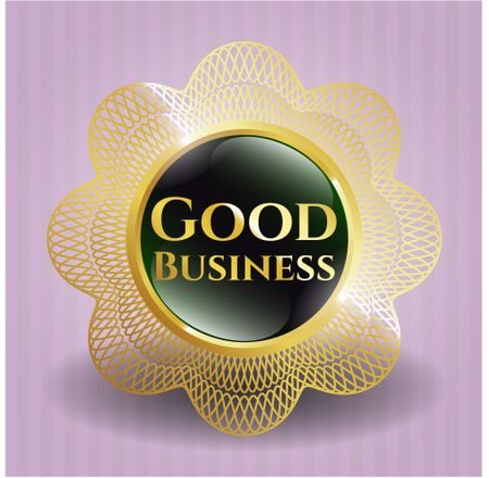 Good Business gold badge or emblem