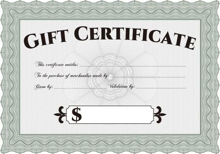 Retro Gift Certificate. Easy to print. Sophisticated design. Customizable, Easy to edit and change colors.