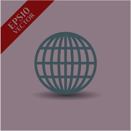 Globe (website) icon vector illustration