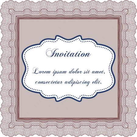 Retro invitation. Detailed.With quality background. Beauty design. 