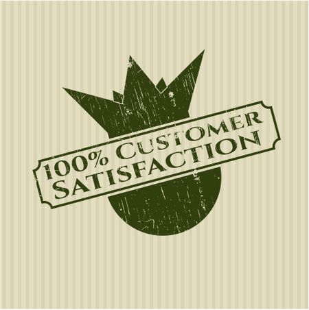100% Customer Satisfaction grunge stamp