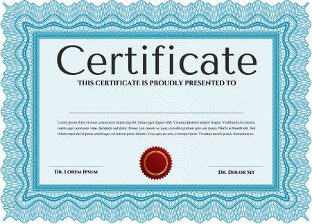 Diploma template. With great quality guilloche pattern. Cordial design. Vector pattern that is used in currency and diplomas.