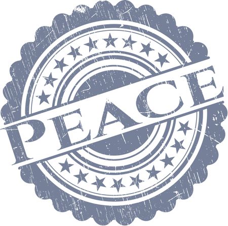 Peace rubber grunge seal