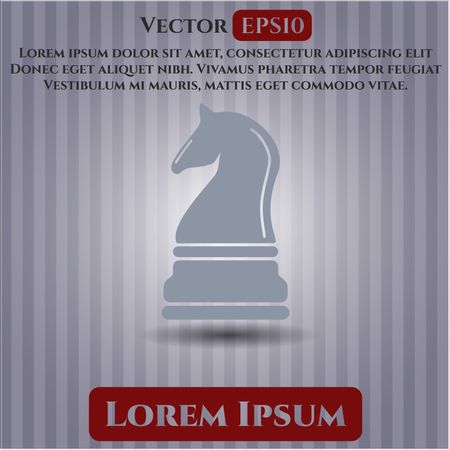 Chess knight icon vector illustration