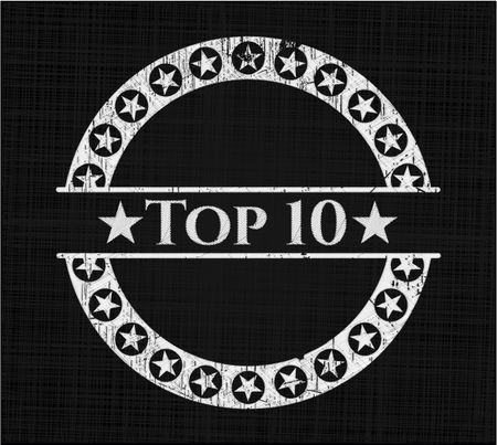 Top 10 chalkboard emblem on black board