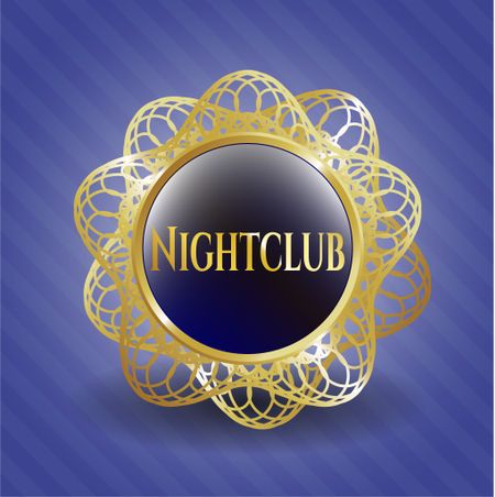 Nightclub golden emblem
