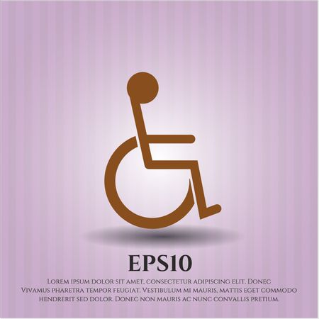 Disabled (Wheelchair) icon vector illustration