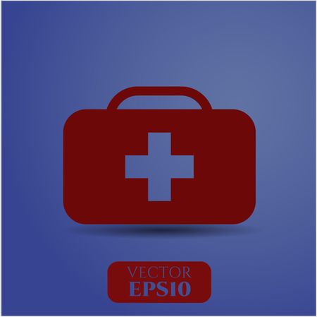 Medical briefcase icon or symbol