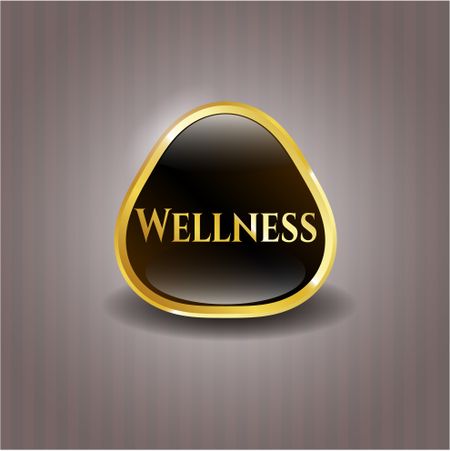 Wellness gold shiny emblem