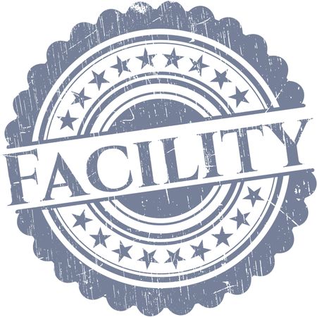 Facility rubber grunge texture stamp